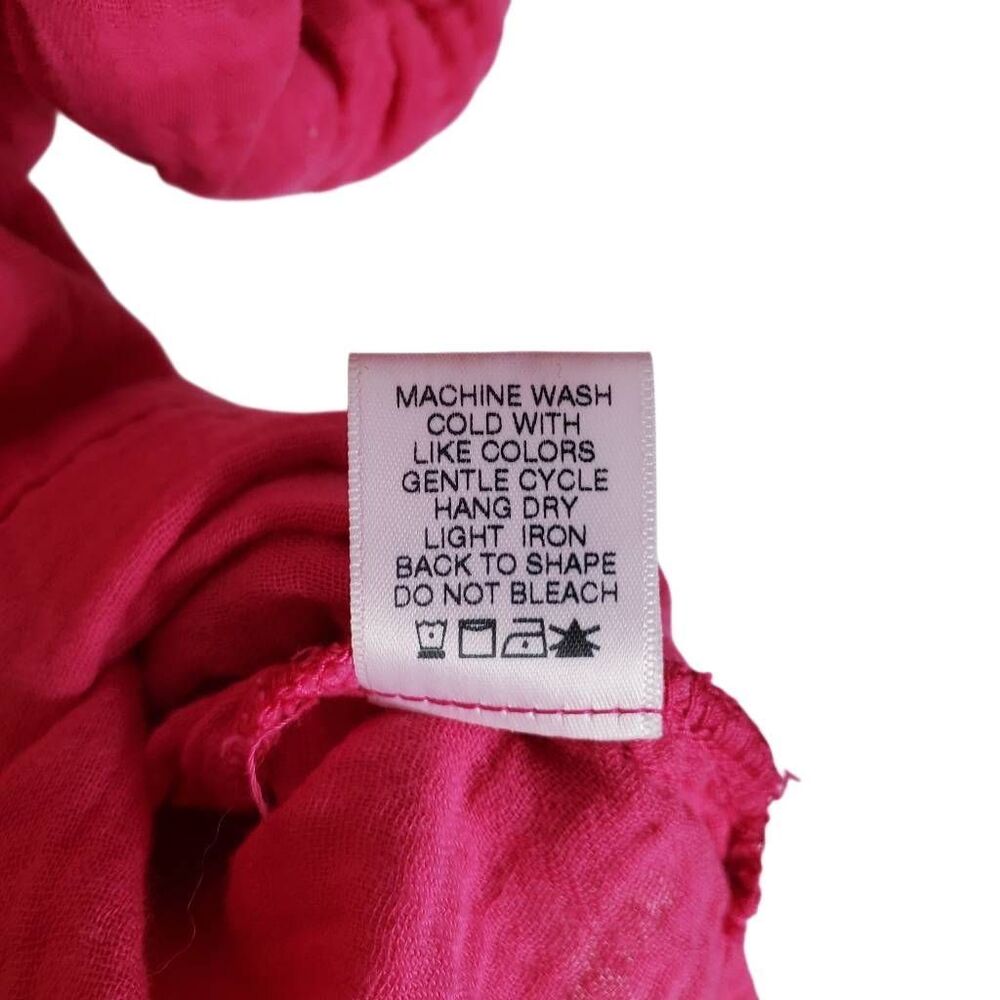 Xirena Avery 100% Cotton Gauze Muslin Top Hot Pink Size‎ M - Picture 10 of 13